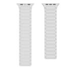 gigapack Pótszíj (egyedi méret, kicsi, szilikon, 3D, mágneses) FEHÉR/FEKETE Apple Watch Series 10 42mm / Watch Series 5 40mm / Watch Series 4