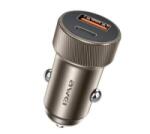 Awei autós töltő USB+Type-C aljzat (33W, PD gyorstöltő) BARNA (C-857)