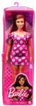 Barbie Papusa Barbie Fashionistas Satena cu rochie roz cu buline Papusa
