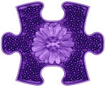 MUFFIK Mini Kemény Rét Puzzle - Viola