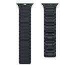 gigapack Pótszíj (egyedi méret, kicsi, szilikon, 3D, mágneses) FEKETE Apple Watch Series 10 42mm / Watch Series 5 40mm / Watch Series 4 40mm