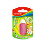 Keyroad Hegyező, 1 lyukú, radírral, 1 db/bliszter, Twist, vegyes színek (KR970711) (KR970711)