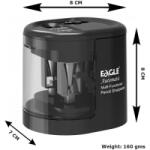 EAGLE Hegyező asztali 2 lyukú elektromos elemes és USB adapterrel működtethető EG5161 fekete (EG5161/USB) (EG5161/USB)