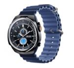 DEVIA DELUXE SPORT6 pótszíj (egyedi méret, kicsi, szilikon, állítható, hullám) SÖTÉTKÉK/VILÁGOSKÉK Apple Watch Series 10 42mm / Watch (GP-160664)