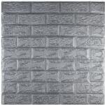 SDEPOT 50 db SDEPOT® tapéta csempe készlet, 2mm vastag, mérete 70x77 cm, téglautánzat, ezüst (SET50_TAPET_02_ARGINTIU)