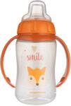 Canpol babies Преходна чаша със силиконов накрайник Canpol - Cute Animals, 320 ml, Оранжева (56/512_ora)