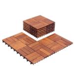  Acacia Teraszburkoló, 0.3×0.3m, barna, 12 csíkos, 10db (8595243850298)