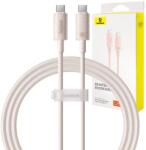 Baseus Habitat USB-C - USB-C gyors töltő 1m rózsaszín (P10360202421-00) (P10360202421-00) (P10360202421-00)