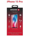 SWISSTEN Full Glue Apple iPhone 15 Pro 3D üvegfólia - fekete (54501841) (54501841)