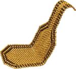 AMiO Retro seat cover, wooden balls, white (AMI-01124) (AMI-01124)