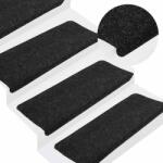 vidaXL 30 db antracitszürke öntapadó lépcsőszőnyeg 65 x 24, 5 x 3, 5 cm (3365903)