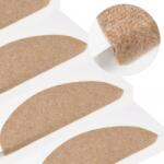 vidaXL 10 db bézs öntapadó lépcsőszőnyeg 65 x 22, 5 x 3, 5 cm (355251)