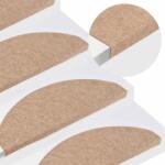 vidaXL 30 db bézs öntapadó lépcsőszőnyeg 65 x 22, 5 x 3, 5 cm (3365897)