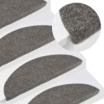 vidaXL 30 db szürke öntapadó lépcsőszőnyeg 56 x 17 x 3 cm (3365910)