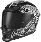 NOX Cască integrală pentru motocicletă NOX Exlusiv Goliath Maori negru-alb (AIM140-2571)