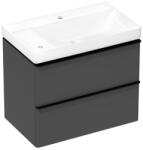 Hansgrohe Xelu Q 780/475 2 fiókos mosdószekrény balos mosdóval, matt fekete fogantyú/matt gyémántszürke 54378670 (54378670)