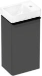 Hansgrohe Xelu Q 360/265 1 ajtós mosdószekrény jobbos kézmosóval, matt fekete foganytú/matt gyémántszürke 54366670 (54366670)