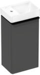 Hansgrohe Xelu Q 360/265 1 ajtós mosdószekrény balos kézmosóval, matt fekete fogantyú/matt gyémántszürke 54363670 (54363670)