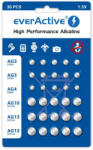 everActive 30 darabos everActive gombelem set 10 x LR41 / 5 x LR626 / 5 x LR1130 / 10 x LR1154 (everactive-LR41-LR626-LR1130-LR1154)