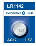 everActive LR1142 AG12 LR43 1, 5V alkáli gombelem bl/10 (everActive-LR43)