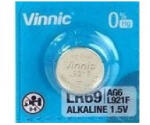 Vinnic LR69 AG6 171 LR921 1, 5V alkáli gombelem bl/10 (VINNIC-LR69)