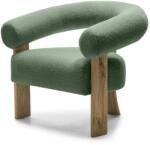  Sötétzöld design fotel KOKEI, tölgy Now or never 37