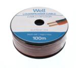 Well Cablu difuzor rosu/negru 2X0.75mmp, 100m, Well (LSP-CCA0.75BR-100-WL)