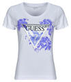 Guess Rövid ujjú pólók CN FLOWER TRIANGLE Fehér EU XS