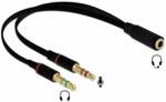 Delock 65967 headset adapter - Jack 3, 5mm 4pin > 2db Jack 3, 5mm 3pin átalakító kábel (Delock 65967)