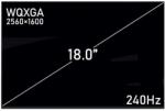 Intercell InnoLux / BOE 18" LCD monitor Oxide TFT-LCD panel NE180QDM-NM1 series 2560(RGB)×1600 WQXGA 240Hz eDP1.4b 40 pin matt kijelző
