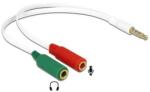 Delock 65447 Jack 3, 5mm apa - 2db Jack 3, 5mm anya átalakító adapter 20cm (Delock 65447)