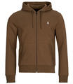 Ralph Lauren Pulóverek SWEATSHIRT ZIPPE EN DOUBLE KNIT TECH Barna EU S