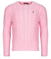 Ralph Lauren Pulóverek PULL COL ROND EN MAILLE TORSADEE Rózsaszín EU S