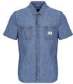 GUESS Rövid ujjú ingek REGULAR SS DENIM SHIRT Kék EU XL