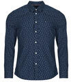 Tommy Hilfiger Hosszú ujjú ingek FLEX POPLIN AOP SF SHIRT Tengerész EU XL