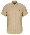 Ralph Lauren Rövid ujjú ingek CHEMISE MANCHES COURTES COUPE DROITE EN LIN Bézs EU XL