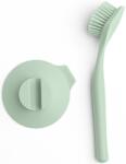 Brabantia SinkSide Dish Brush with Suction Cup Holder mosogatókefe tapadókorongos tartóval, beépített kaparóval, műanyag, jáde zöld - 215780 (215780)