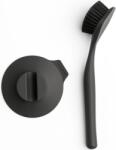 Brabantia SinkSide Dish Brush with Suction Cup Holder mosogatókefe tapadókorongos tartóval, beépített kaparóval, műanyag, sötétszürke - 117589 (117589)