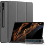 Samsung Tab S9 Ultra 14.6 / Tab S10 Ultra 14.6 SM-X910 / X916B / X920 / X926B, mappa tok, Trifold, érintőceruza tartó, szürke - mobil-box
