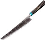 HARAHU Cuțit de bucătărie damasc ZE-37412 - Slicer / Maro / Albastru KP37412