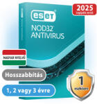 ESET NOD32 Antivirus (1 gépre, 1 évre) online vírusirtó szoftver (eset_nod32_antivirus_1pc_2ev_hosszabbitas)
