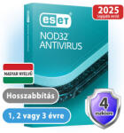 ESET NOD32 Antivirus (4 gépre, 1 évre) online vírusirtó szoftver (eset_nod32_antivirus_4pc_3ev_hosszabbitas)