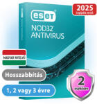 ESET NOD32 Antivirus (2 gépre, 1 évre) online vírusirtó szoftver (eset_nod32_antivirus_2pc_2ev_hosszabbitas)