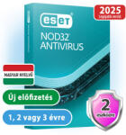 ESET NOD32 Antivirus (2 gépre, 1 évre) online vírusirtó szoftver (eset_nod32_antivirus_2pc_3ev)