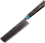 HARAHU Cuțit de bucătărie damasc ZE-37410 - Nakiri / Maro / Albastru KP37410