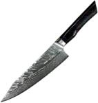 HARAHU Cuțit de bucătărie damasc YO-37406 - Kiritsuke Chef / Roșu / Albastru KP37406