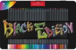 Faber-Castell Creioane colorate triunghiulare black edition cutie metal Faber-Castell, 36 culori/set