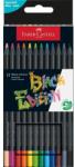 Faber-Castell Creioane colorate triunghiulare black edition Faber-Castell, 12 culori/set