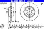ATE Disc frana compus BMW Z3 E36, Seria 3 E36 ATE 24.0128-0204.2 (24.0128-0204.2)