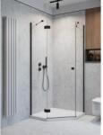 Radaway Essenza Black PTJ szögletes fekete zuhanykabin 90x80 átlátszó balos (1385053-01-01-1385010-54-01L)